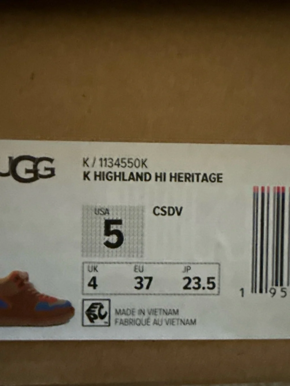 UGG kids Brown Suede Boots with Blue & Orange Accents